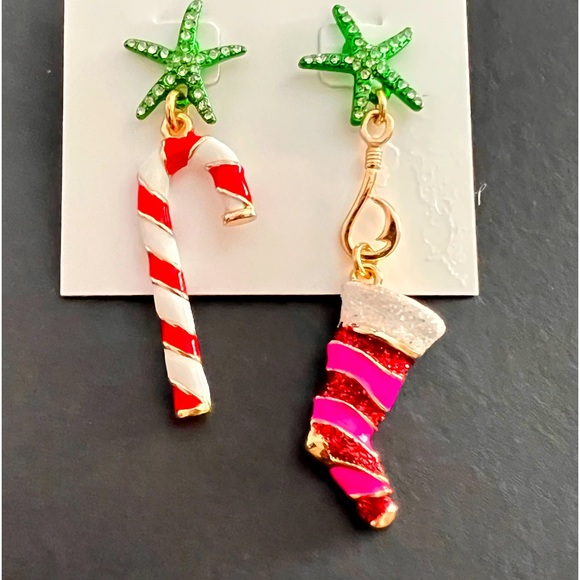 New Betsey Johnson
Stocking Candy Cane Non-Matching Earrings - Picture 3 of 7